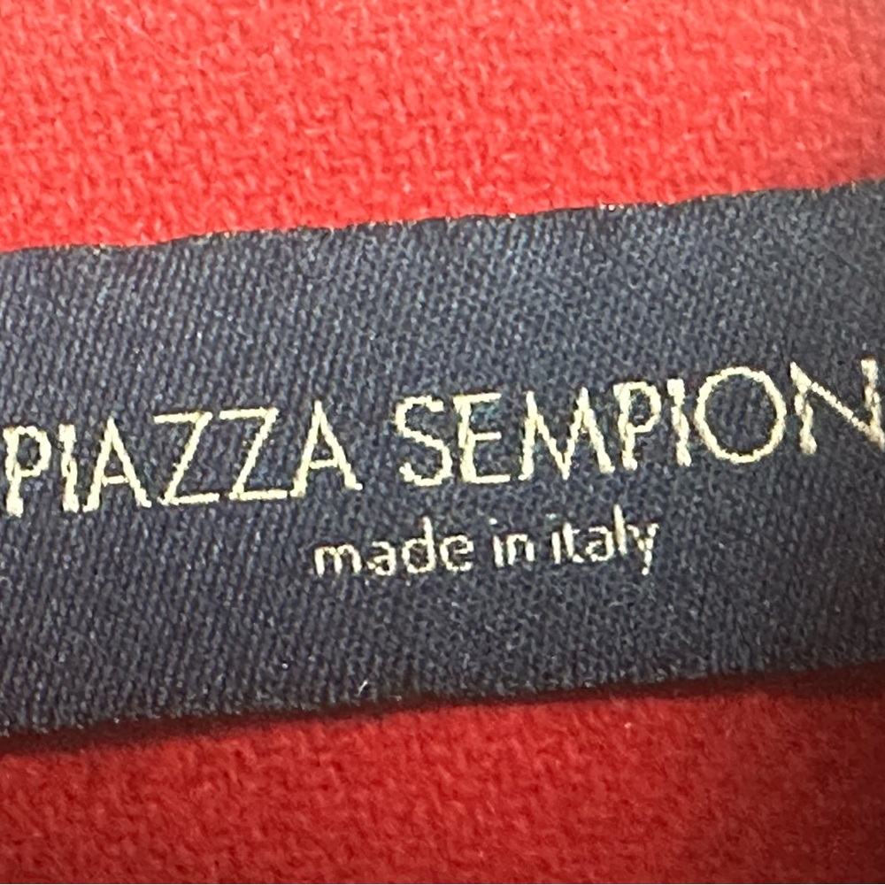 Piazza Sempione Red Wool Double-Breasted Coat – Made in Italy Size 40 - Picture 3 of 16